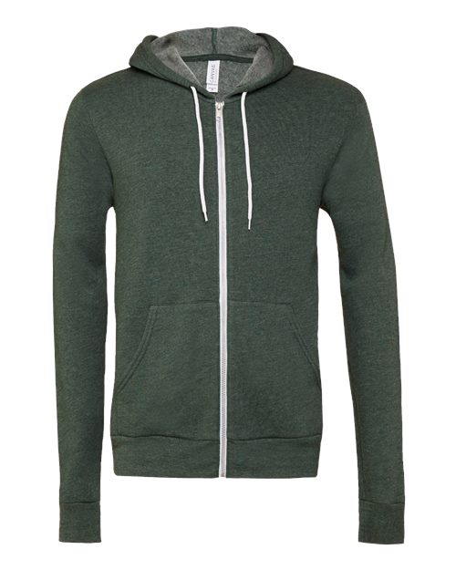 BELLA + CANVAS Unisex Sponge Fleece Full-Zip Hoodie Sweatshirt