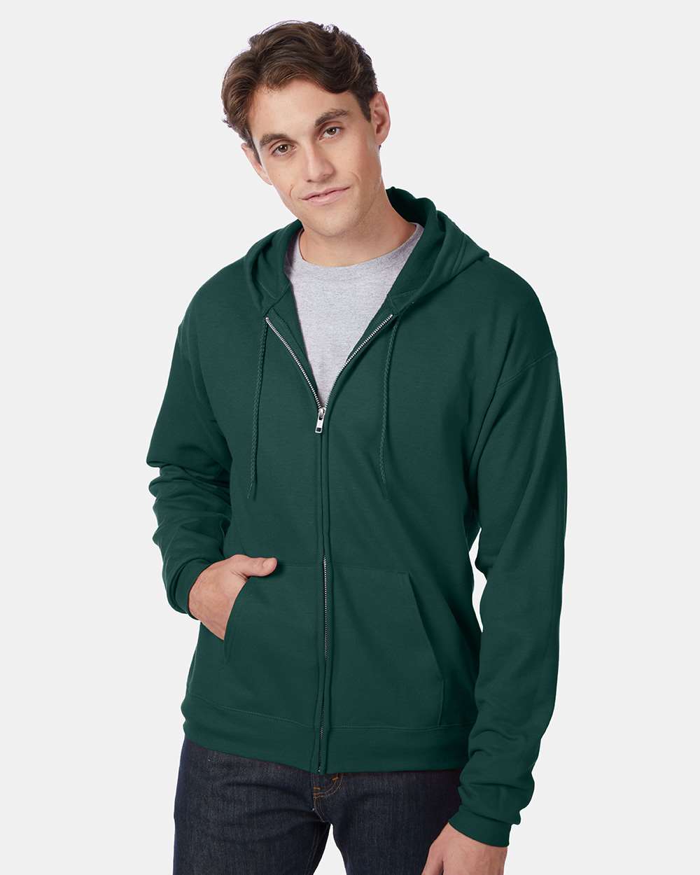 Unisex EcoSmartÃ‚Â® Full-Zip Hooded Sweatshirt
