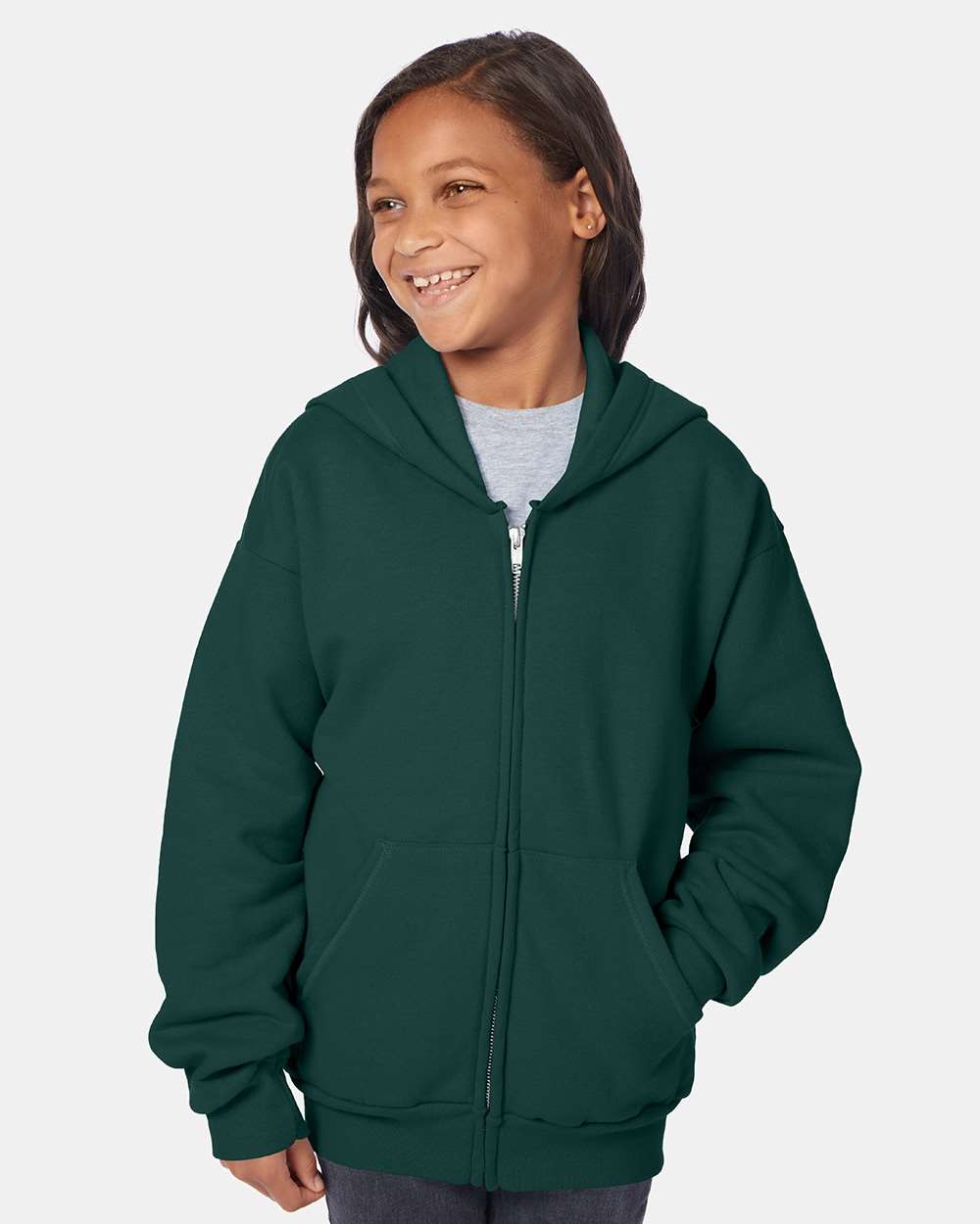 Youth EcoSmartÃ‚Â® Full-Zip Hooded Sweatshirt