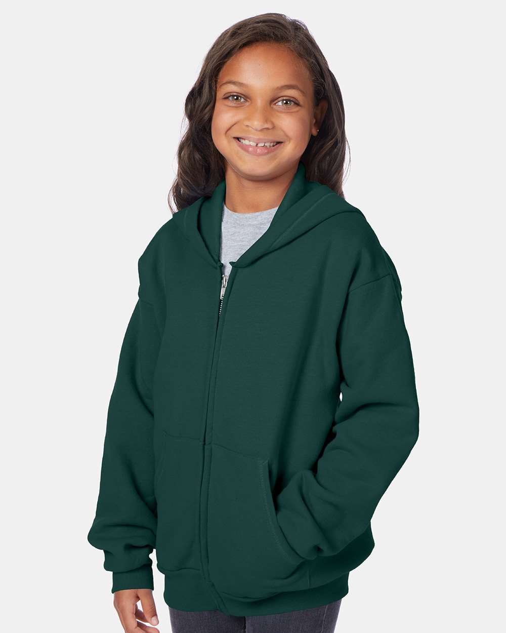 Youth EcoSmartÃ‚Â® Full-Zip Hooded Sweatshirt