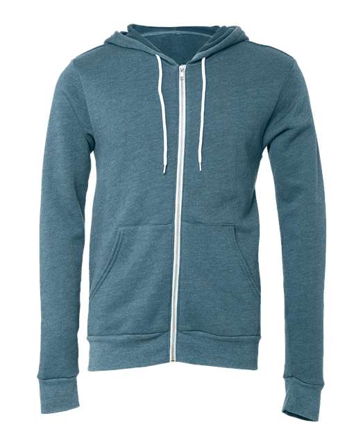 BELLA + CANVAS Unisex Sponge Fleece Full-Zip Hoodie Sweatshirt