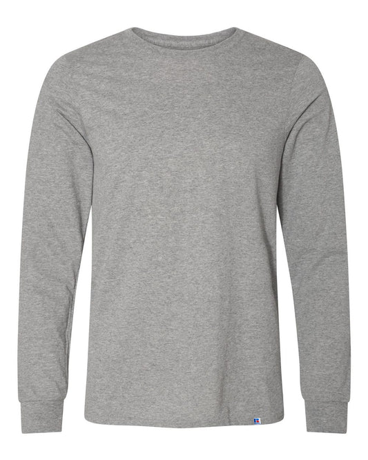 Russell Athletic Men's Basic Cotton Long Sleeve Tee, Light Oxford, XX-Large