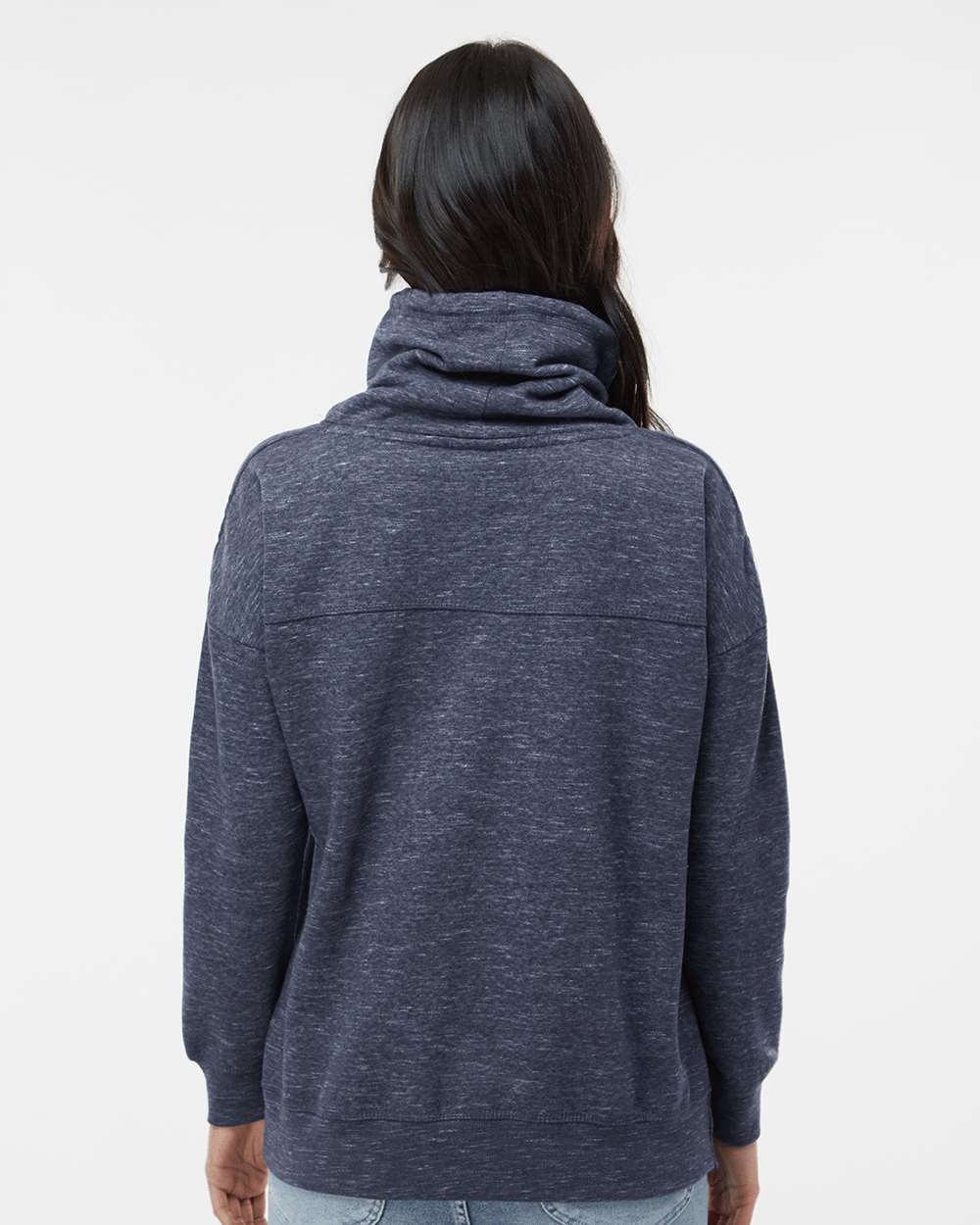 WomenÃ‚â€™s MÃƒÂ©lange Fleece Cowl Neck Sweatshirt