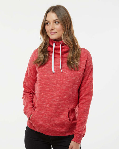 WomenÃ‚â€™s MÃƒÂ©lange Fleece Cowl Neck Sweatshirt