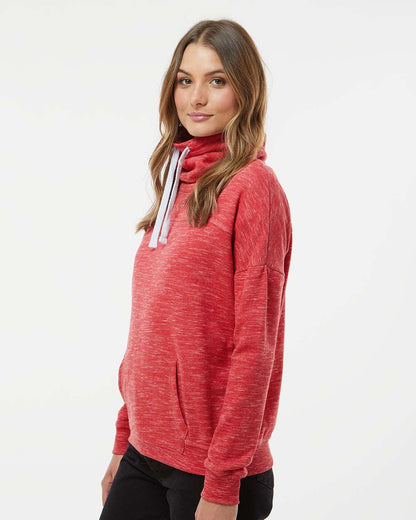 WomenÃ‚â€™s MÃƒÂ©lange Fleece Cowl Neck Sweatshirt