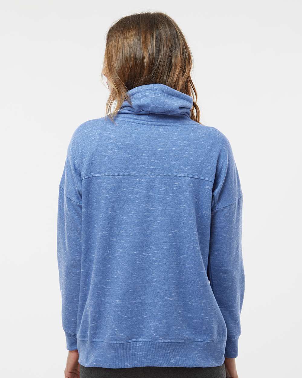 WomenÃ‚â€™s MÃƒÂ©lange Fleece Cowl Neck Sweatshirt