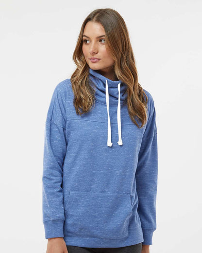 WomenÃ‚â€™s MÃƒÂ©lange Fleece Cowl Neck Sweatshirt