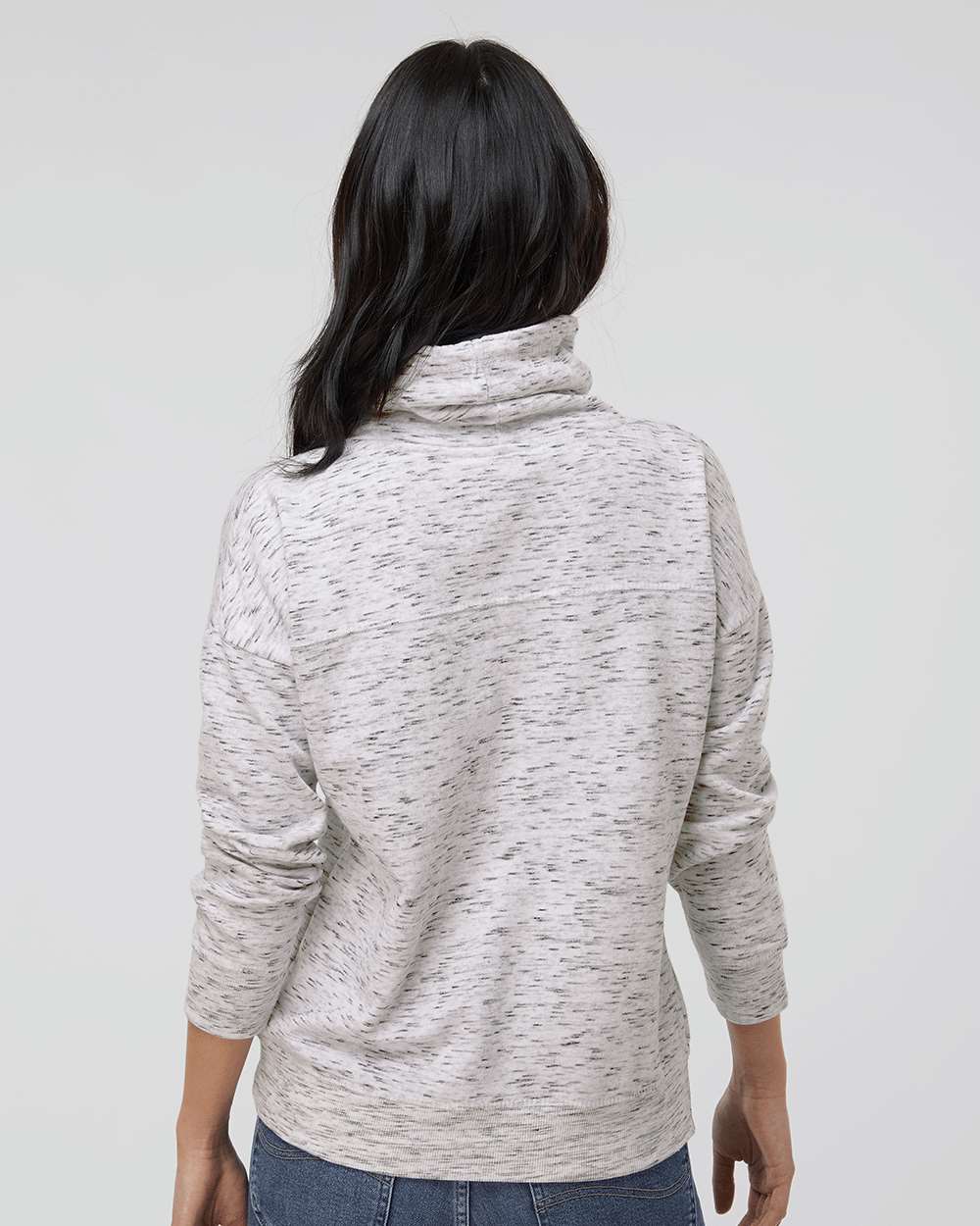 WomenÃ‚â€™s MÃƒÂ©lange Fleece Cowl Neck Sweatshirt