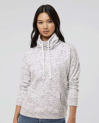 WomenÃ‚â€™s MÃƒÂ©lange Fleece Cowl Neck Sweatshirt