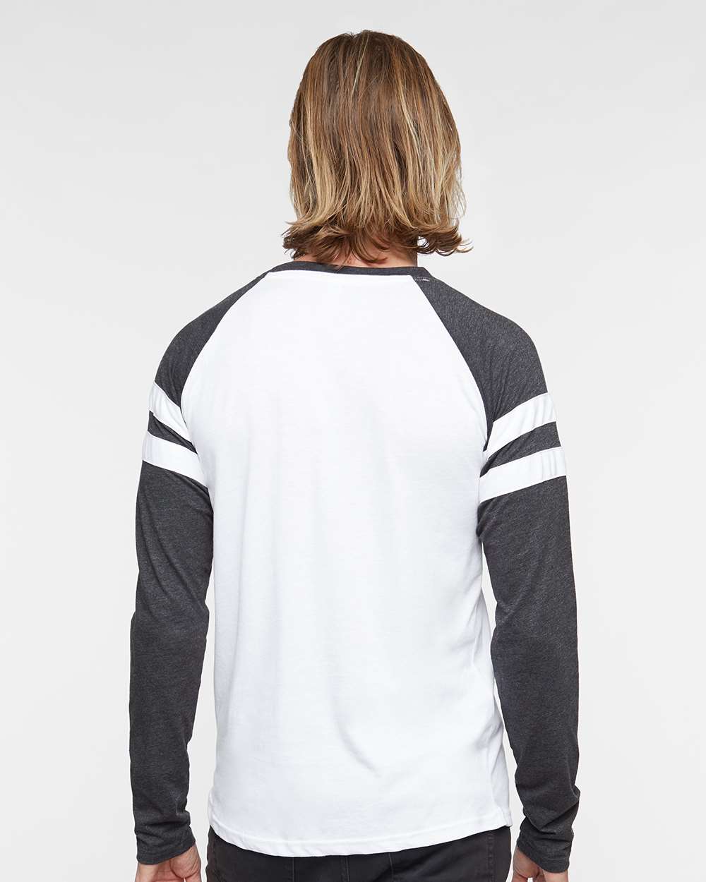 Unisex Fine Jersey Mash Up Long Sleeve Tee