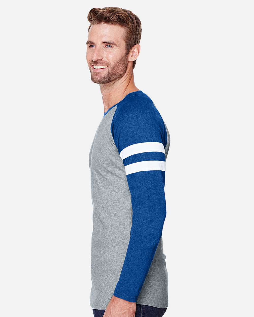 Unisex Fine Jersey Mash Up Long Sleeve Tee