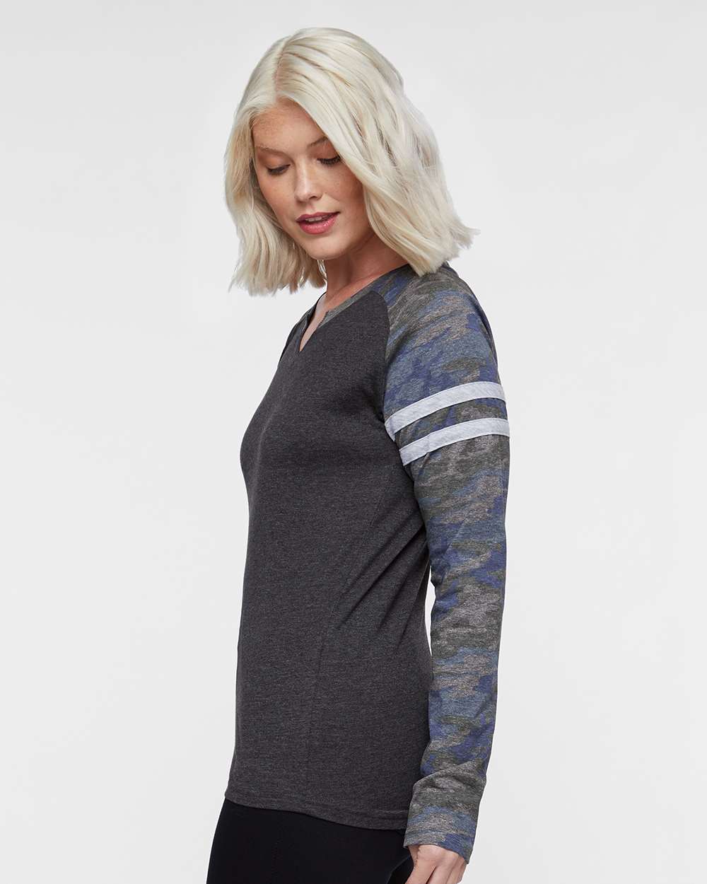 Women's Fine Jersey Mash Up Long Sleeve T-Shirt