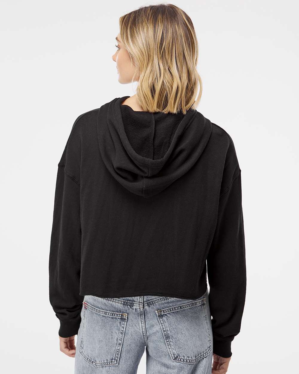 Independent Trading Co. Womenâ€™s Lightweight Crop Hooded Sweatshirt