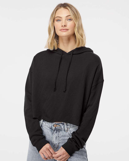 Independent Trading Co. Womenâ€™s Lightweight Crop Hooded Sweatshirt