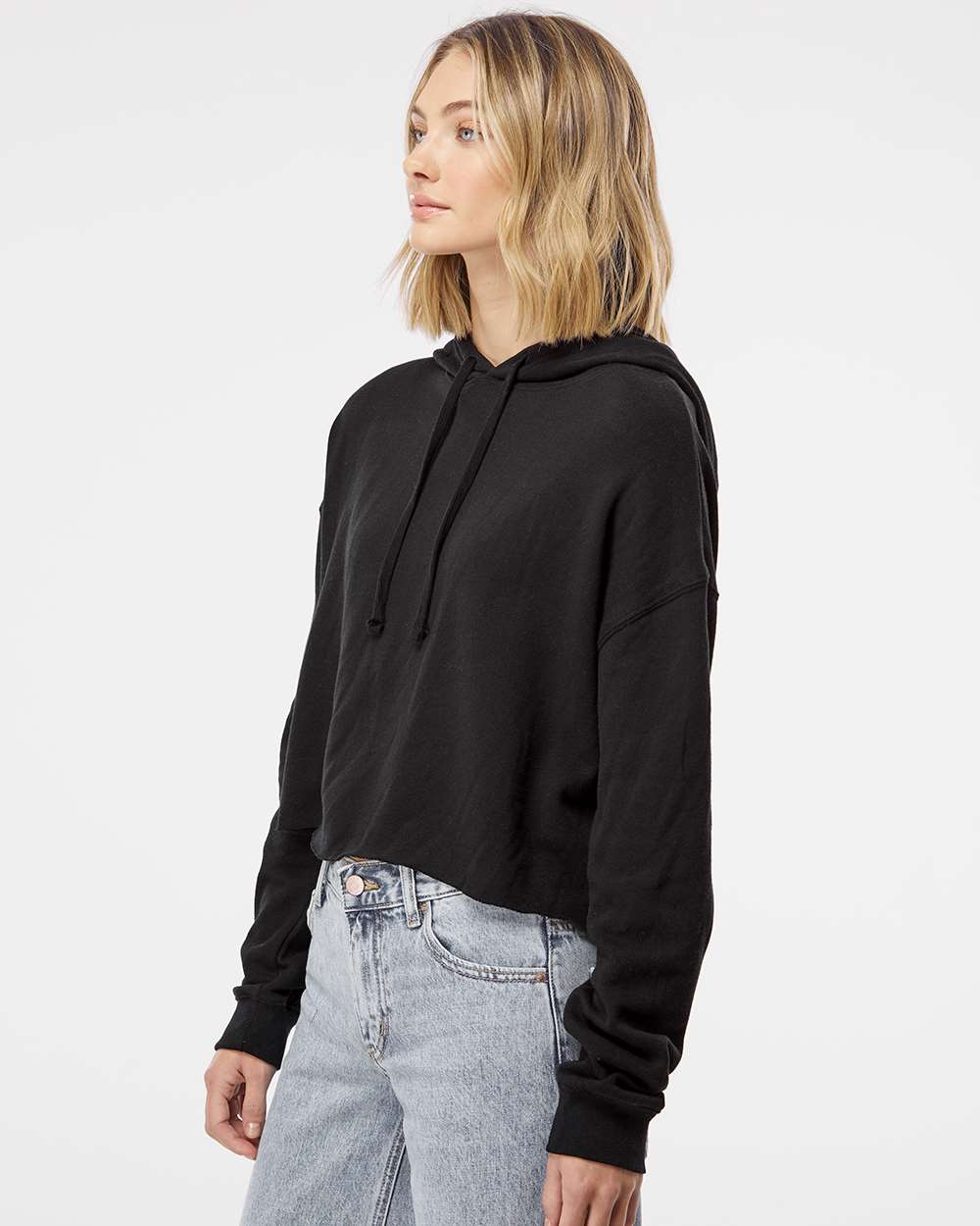 Independent Trading Co. Womenâ€™s Lightweight Crop Hooded Sweatshirt