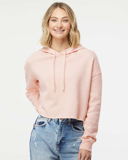 Independent Trading Co. Womenâ€™s Lightweight Crop Hooded Sweatshirt