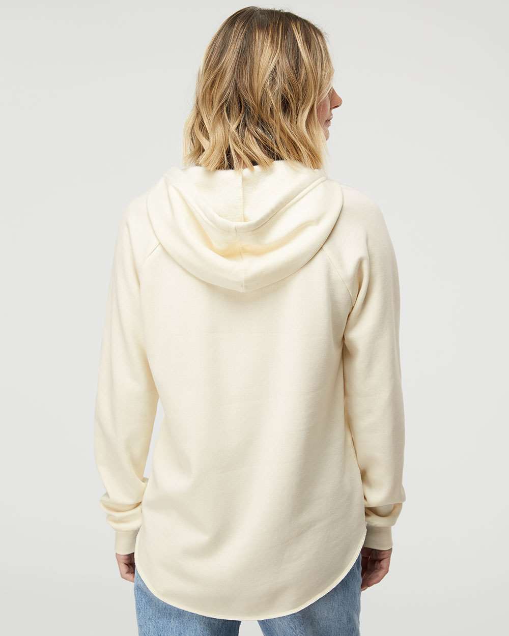 Independent Trading Co. Womenâ€™s Lightweight California Wave Wash Hooded Sweatshirt