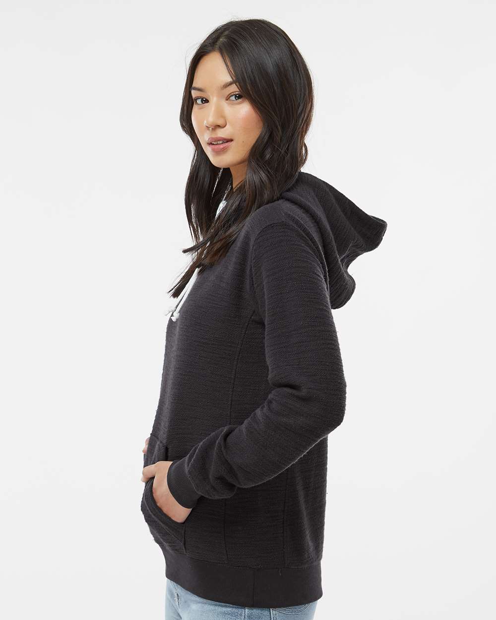 WomenÃ‚â€™s French Terry Sport Lace Scuba Hooded Sweatshirt