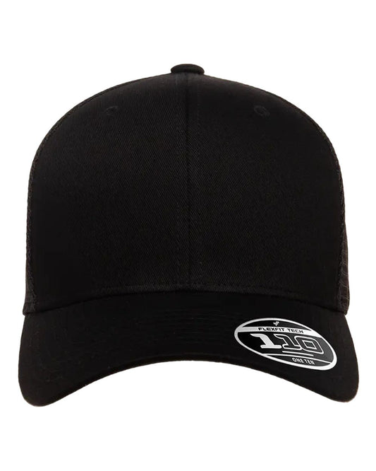 Flexfit Men's 110 Recycled Trucker Mesh, Black, OSFA
