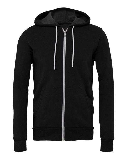 BELLA + CANVAS Unisex Sponge Fleece Full-Zip Hoodie Sweatshirt