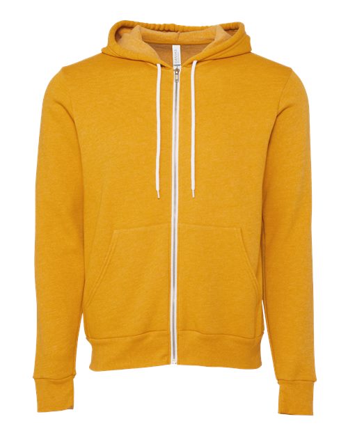 BELLA + CANVAS Unisex Sponge Fleece Full-Zip Hoodie Sweatshirt