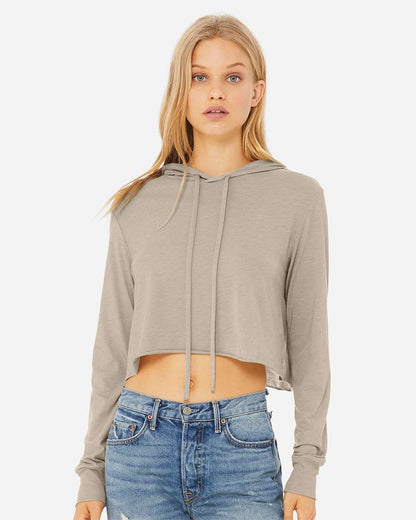 WomenÃ‚â€™s Triblend Crop Long Sleeve Hoodie