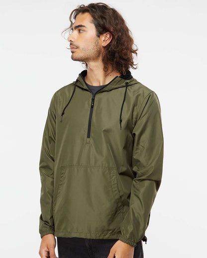 Independent Trading Co. Lightweight Quarter-Zip Windbreaker Pullover Jacket