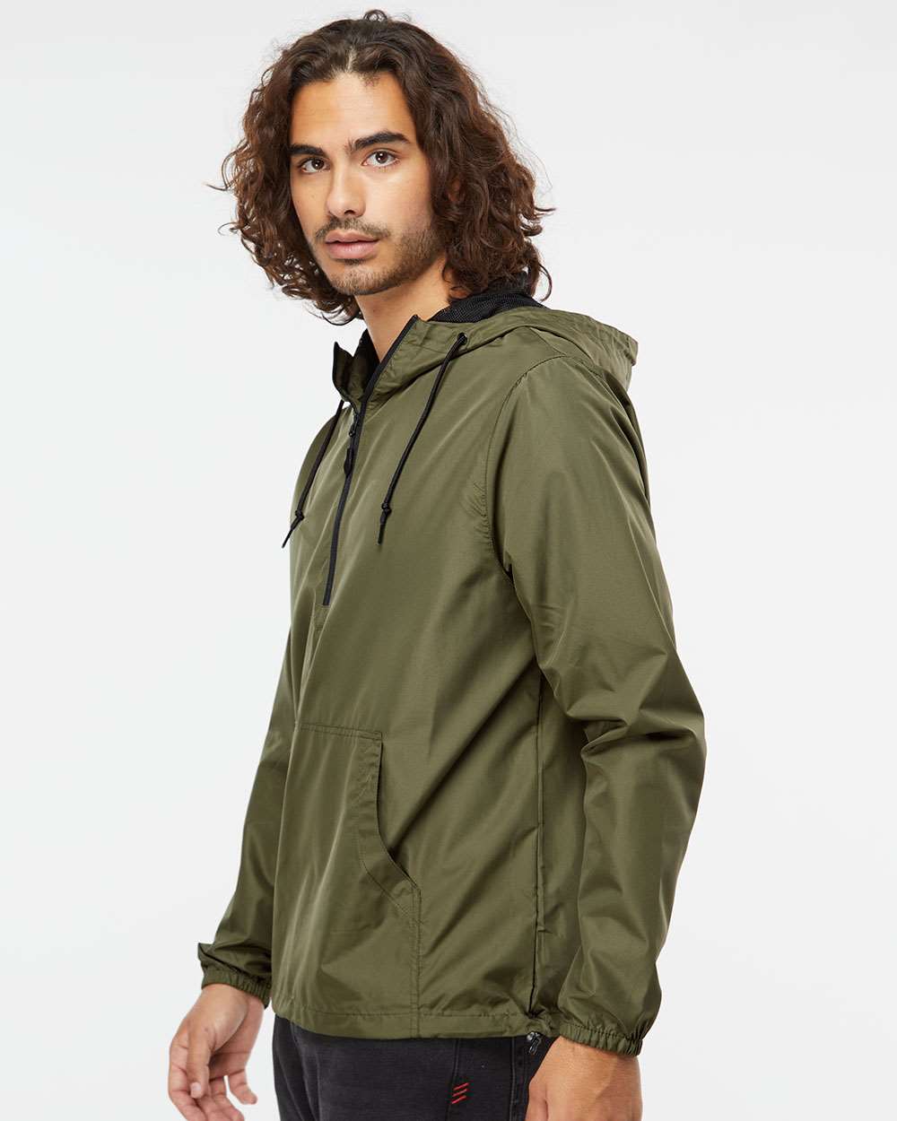Unisex Lightweight Quarter-Zip Windbreaker Pullover Jacket