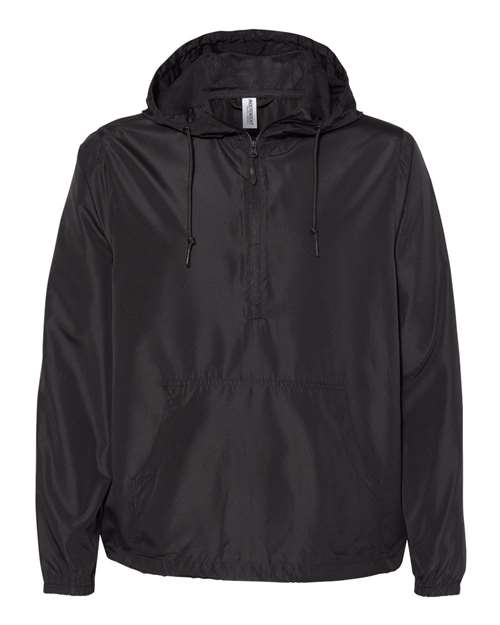 Independent Trading Co. Unisex Lightweight Quarter-Zip Windbreaker Pullover Jacket
