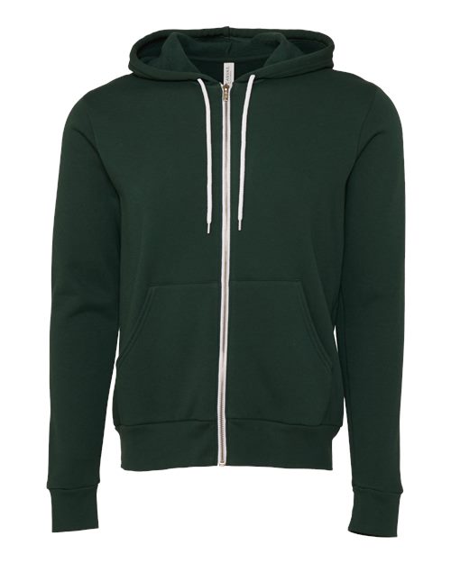 BELLA + CANVAS Unisex Sponge Fleece Full-Zip Hoodie Sweatshirt