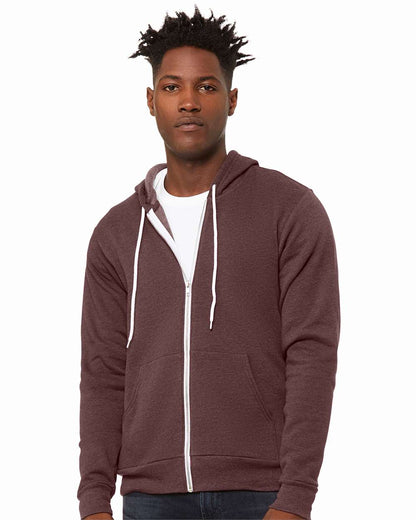 Unisex Sponge Fleece Full-Zip Hoodie Sweatshirt