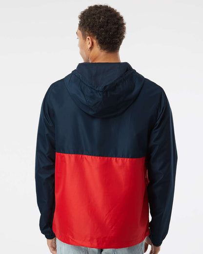 Independent Trading Co. Lightweight Quarter-Zip Windbreaker Pullover Jacket