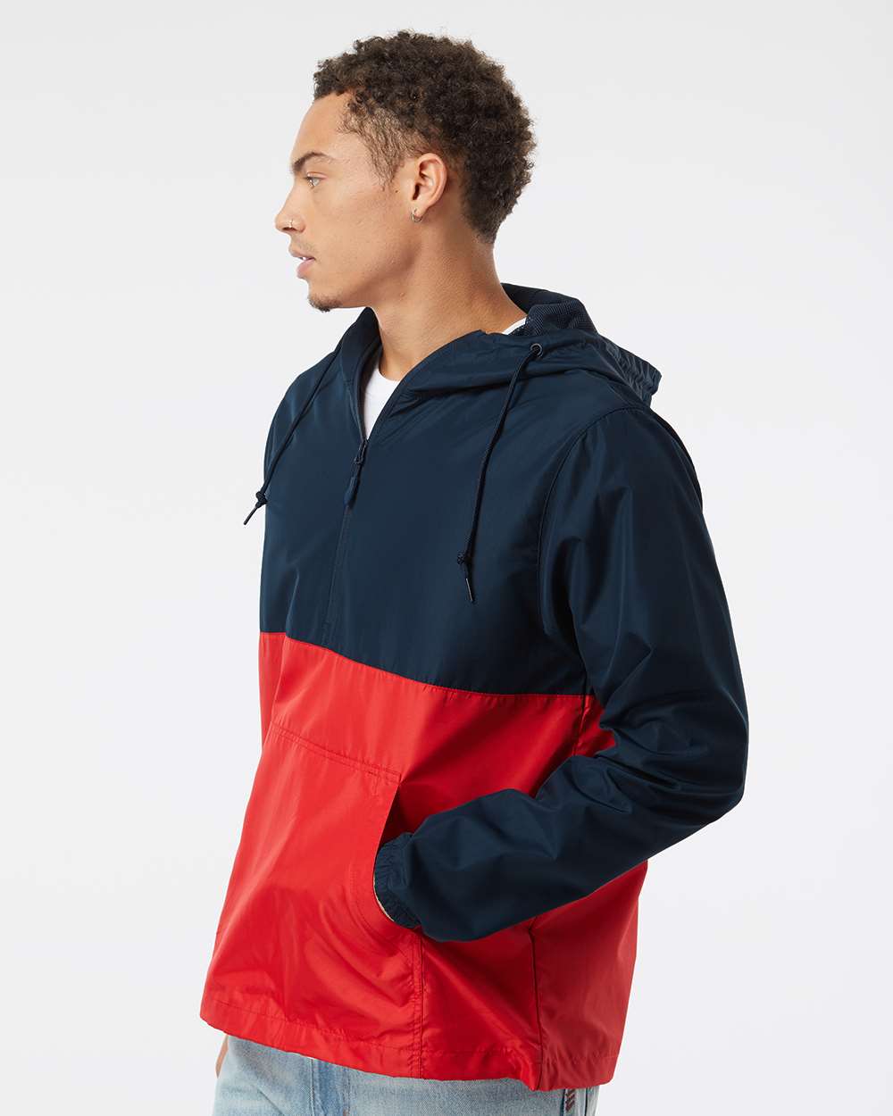 Independent Trading Co. Lightweight Quarter-Zip Windbreaker Pullover Jacket