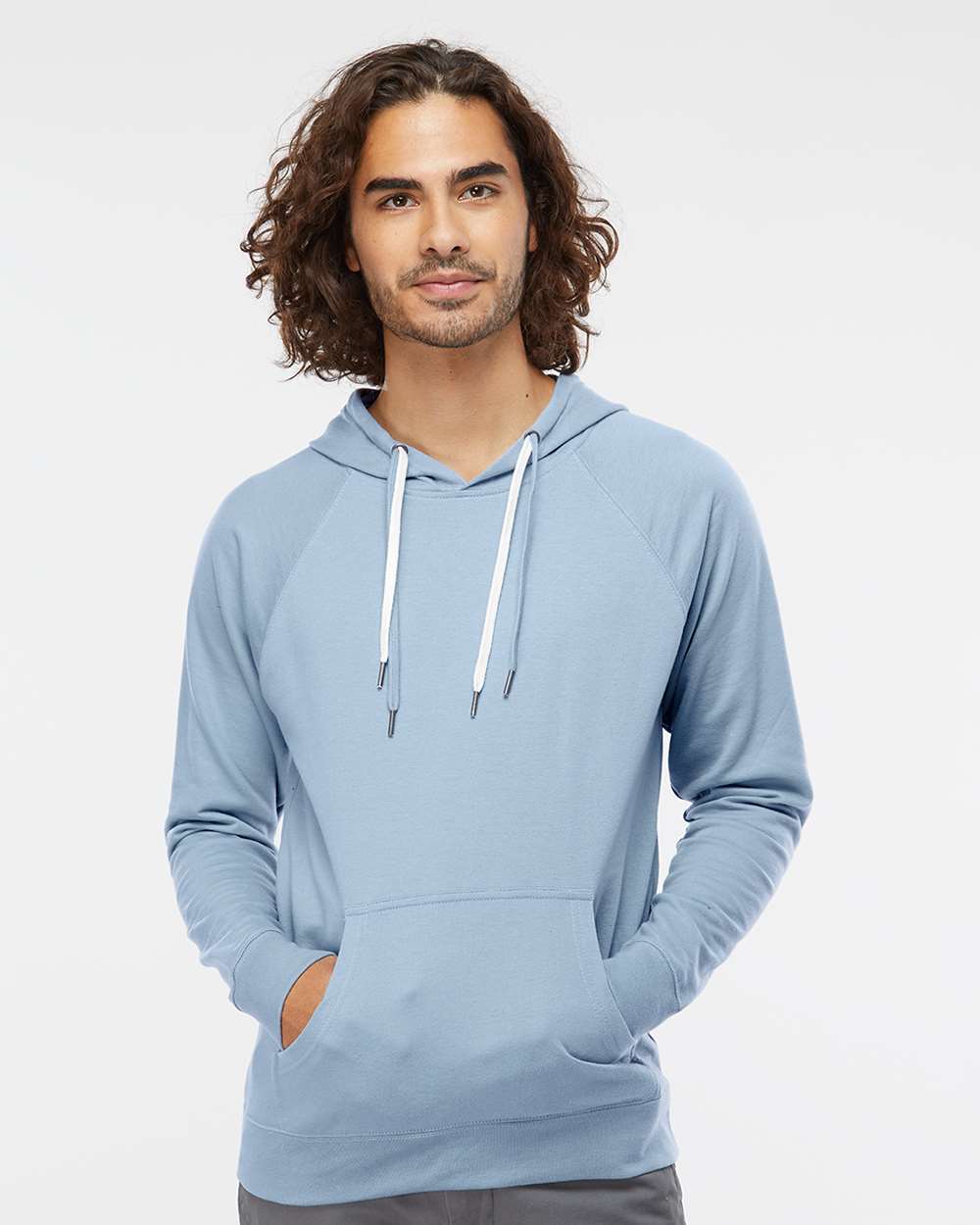 Unisex Icon Lightweight Loopback Terry Hooded Sweatshirt