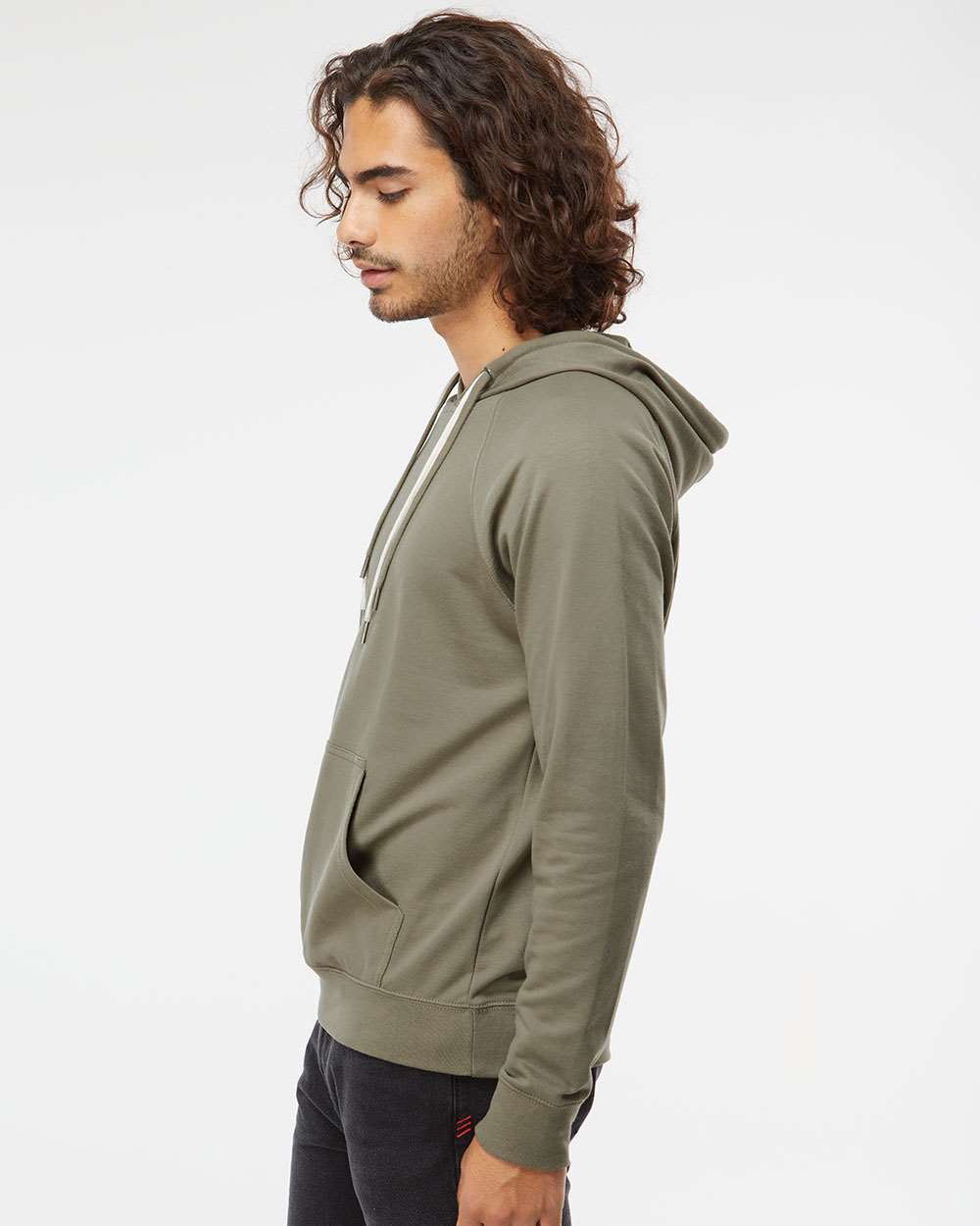 Unisex Icon Lightweight Loopback Terry Hooded Sweatshirt