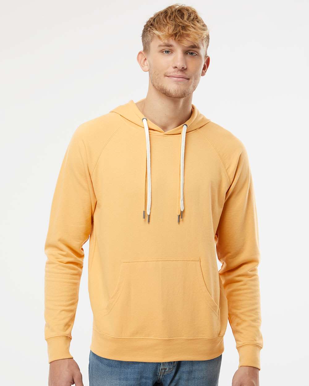 Unisex Icon Lightweight Loopback Terry Hooded Sweatshirt