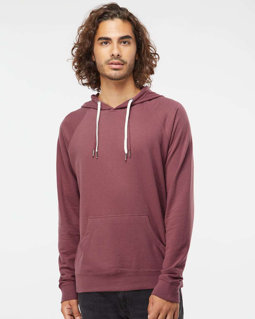 Unisex Icon Lightweight Loopback Terry Hooded Sweatshirt