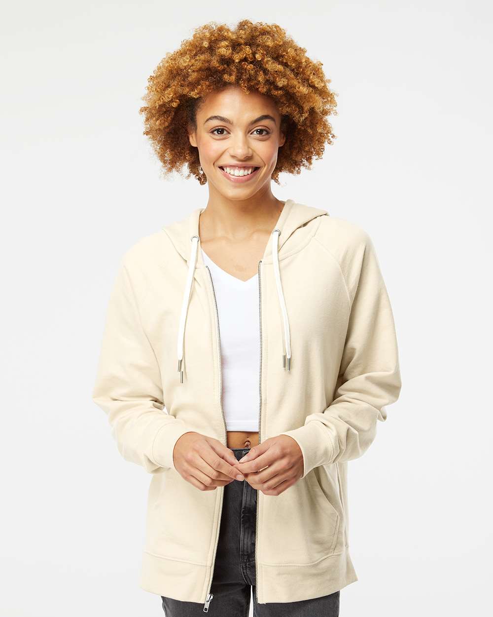Unisex Icon Lightweight Loopback Terry Full-Zip Hooded Sweatshirt