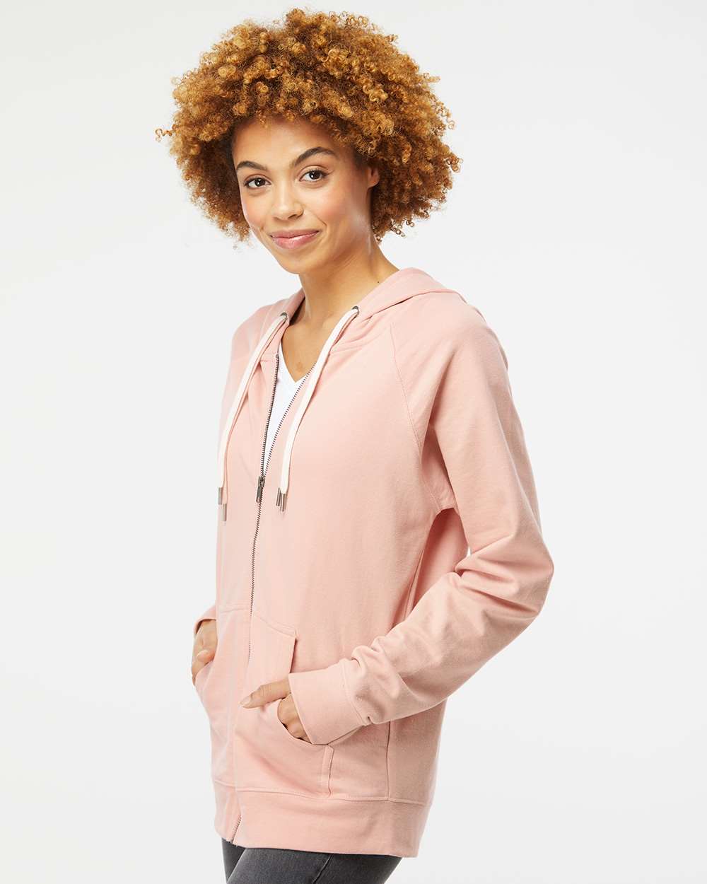 Unisex Icon Lightweight Loopback Terry Full-Zip Hooded Sweatshirt