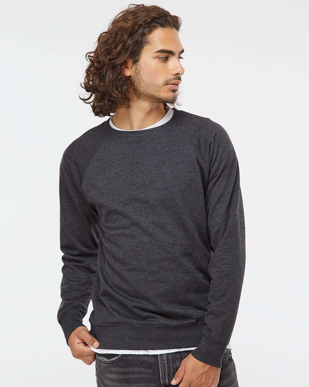 Unisex Icon Lightweight Loopback Terry Crewneck Sweatshirt