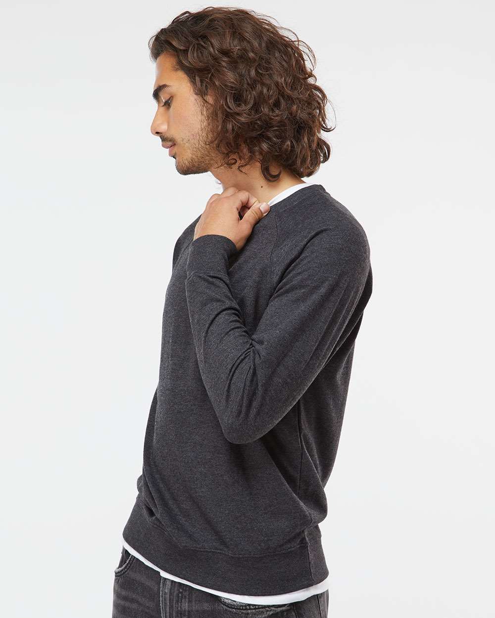 Unisex Icon Lightweight Loopback Terry Crewneck Sweatshirt
