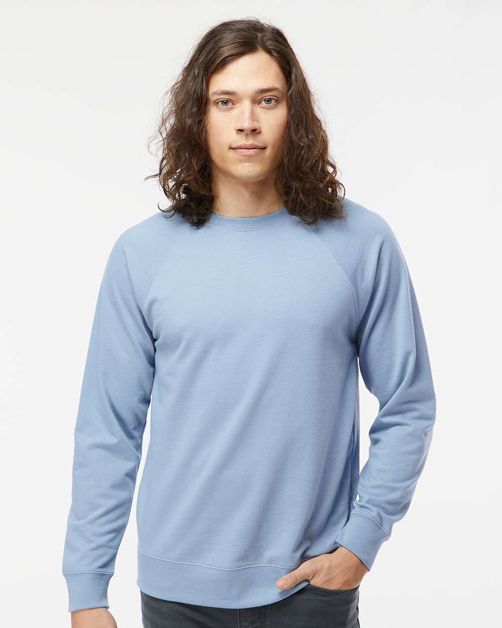 Unisex Icon Lightweight Loopback Terry Crewneck Sweatshirt