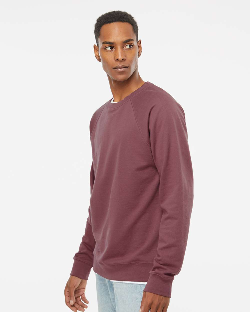 Unisex Icon Lightweight Loopback Terry Crewneck Sweatshirt