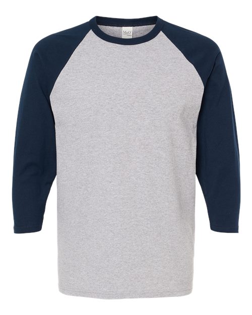 M&O Raglan Three-Quarter Sleeve Baseball T-Shirt