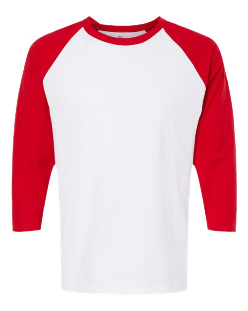 M&O Raglan Three-Quarter Sleeve Baseball T-Shirt