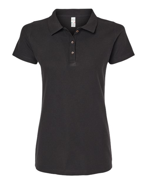 M&O Women's Ringspun Pique Polo
