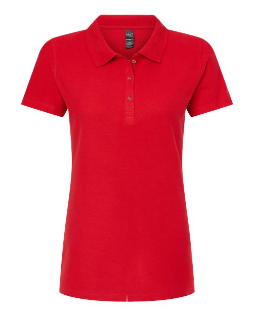 M&O Women's Ringspun Pique Polo