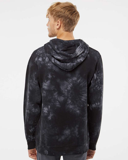 Unisex Midweight Tie-Dyed Hooded Sweatshirt