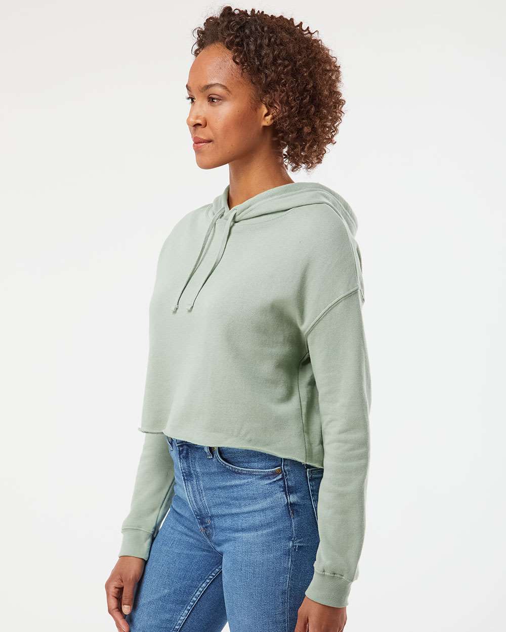 WomenÃ‚â€™s Lightweight Crop Hooded Sweatshirt