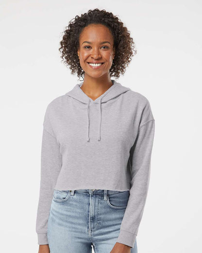Independent Trading Co. Womenâ€™s Lightweight Crop Hooded Sweatshirt